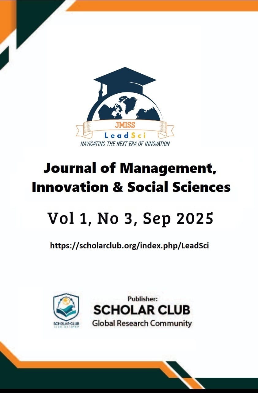 					View Vol. 1 No. 3 (2025): Lead Sci Journal of Management, Innovation and Social Sciences (LSJMISS)
				